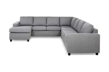 Crazy 6-sits Vänstervänd U-formad Large Hörnsoffa med divan i Tyg