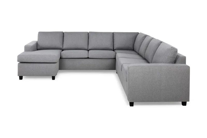 Crazy 6-sits Vänstervänd U-formad Large Hörnsoffa med divan i Tyg - Grå - Möbler - Soffa - Hörnsoffa - Hörnsoffa med divan