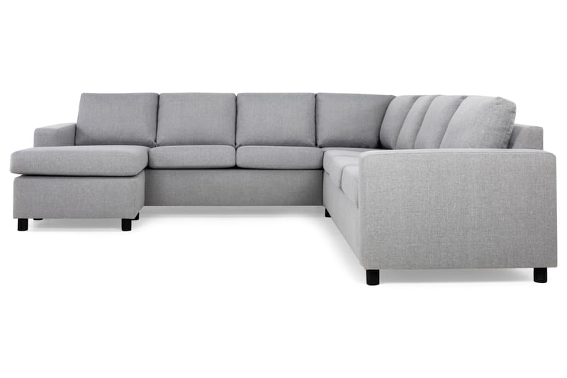 Crazy 6-sits Vänstervänd U-formad Large Hörnsoffa med divan i Tyg - Grå - Möbler - Soffa - Hörnsoffa - Hörnsoffa med divan