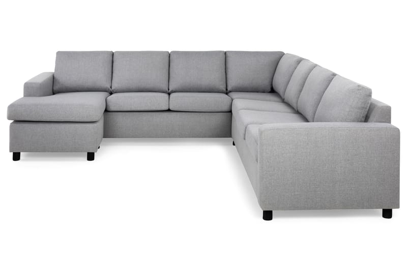 Crazy 6-sits Vänstervänd U-formad Large Hörnsoffa med divan i Tyg - Grå - Möbler - Soffa - Hörnsoffa - Hörnsoffa med divan
