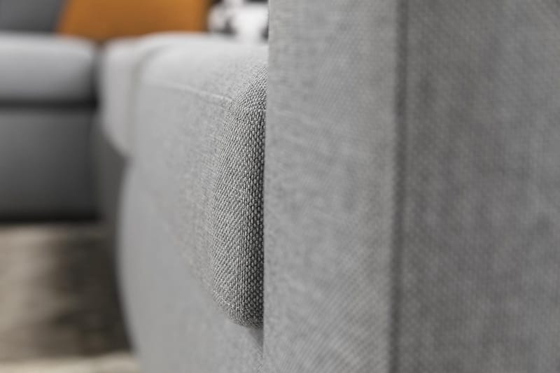 Crazy 6-sits Vänstervänd U-formad Large Hörnsoffa med divan i Tyg - Grå - Möbler - Soffa - Hörnsoffa - Hörnsoffa med divan