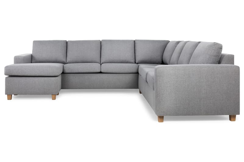 Crazy 6-sits Vänstervänd U-formad Large Hörnsoffa med divan i Tyg - Grå - Möbler - Soffa - Hörnsoffa - Hörnsoffa med divan