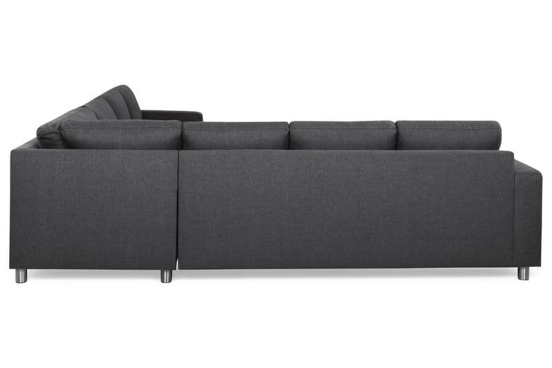 Crazy 6-sits Vänstervänd U-formad Large Hörnsoffa med divan i Tyg - Mörkgrå - Möbler - Soffa - Hörnsoffa - Hörnsoffa med divan