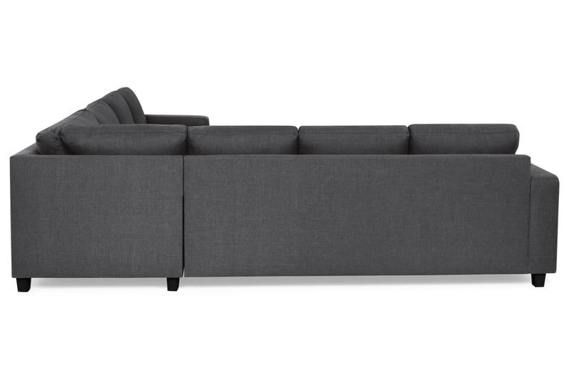 Crazy 6-sits Vänstervänd U-formad Large Hörnsoffa med divan i Tyg - Mörkgrå - Möbler - Soffa - Hörnsoffa - Hörnsoffa med divan