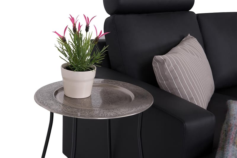 Crazy 6-sits Vänstervänd U-formad X-Large Hörnsoffa med divan i Konstläder - Svart - Möbler - Soffa - Hörnsoffa - Hörnsoffa med divan
