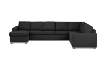 Crazy 6-sits Vänstervänd U-formad X-Large Hörnsoffa med divan i Tyg