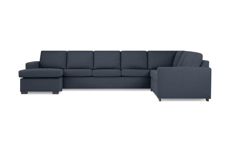 Crazy 6-sits Vänstervänd U-formad X-Large Hörnsoffa med divan i Tyg - Blå - Möbler - Soffa - Hörnsoffa - Hörnsoffa med divan