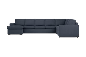 Crazy 6-sits Vänstervänd U-formad X-Large Hörnsoffa med divan i Tyg