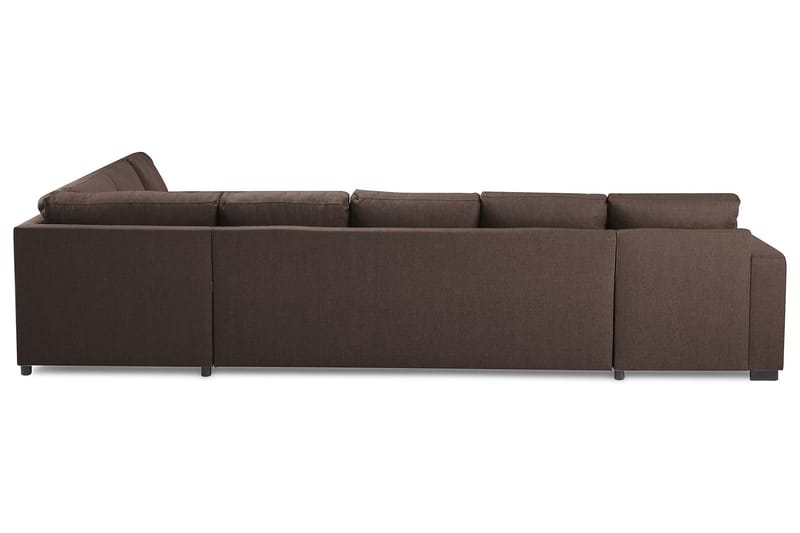 Crazy 6-sits Vänstervänd U-formad X-Large Hörnsoffa med divan i Tyg - Brun - Möbler - Soffa - Hörnsoffa - Hörnsoffa med divan