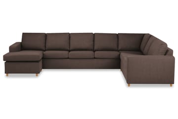 Crazy 6-sits Vänstervänd U-formad X-Large Hörnsoffa med divan i Tyg
