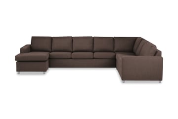 Crazy 6-sits Vänstervänd U-formad X-Large Hörnsoffa med divan i Tyg