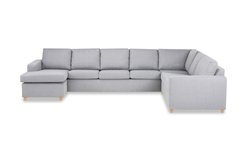 Crazy 6-sits Vänstervänd U-formad X-Large Hörnsoffa med divan i Tyg - Grå - Möbler - Soffa - Hörnsoffa - Hörnsoffa med divan