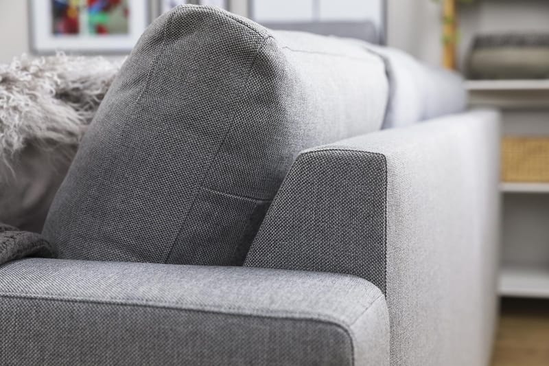 Crazy 6-sits Vänstervänd U-formad X-Large Hörnsoffa med divan i Tyg - Grå - Möbler - Soffa - Hörnsoffa - Hörnsoffa med divan