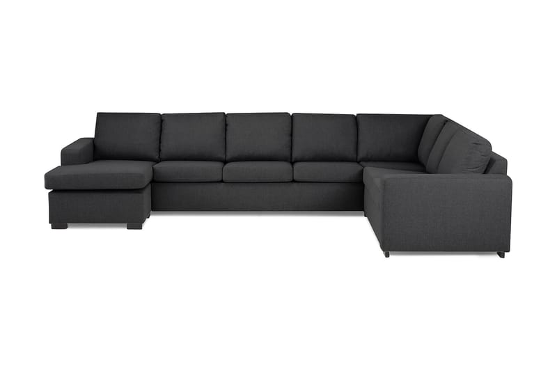 Crazy 6-sits Vänstervänd U-formad X-Large Hörnsoffa med divan i Tyg - Mörkgrå - Möbler - Soffa - Hörnsoffa - Hörnsoffa med divan