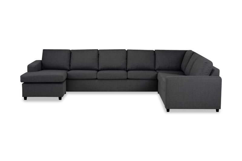 Crazy 6-sits Vänstervänd U-formad X-Large Hörnsoffa med divan i Tyg - Mörkgrå - Möbler - Soffa - Hörnsoffa - Hörnsoffa med divan