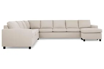 Crazy 7-sits Högervänd U-formad XX-Large Hörnsoffa med divan i Tyg - Beige - Möbler - Soffa - Hörnsoffa - Hörnsoffa med divan