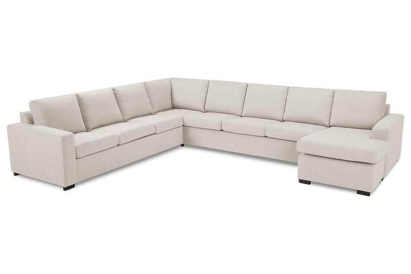 Crazy 7-sits Högervänd U-formad XX-Large Hörnsoffa med divan i Tyg - Beige - Möbler - Soffa - Hörnsoffa - Hörnsoffa med divan