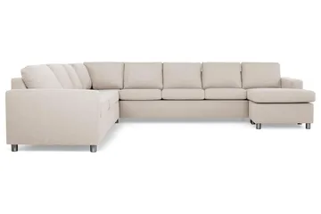 Crazy 7-sits Högervänd U-formad XX-Large Hörnsoffa med divan i Tyg - Beige - Möbler - Soffa - Hörnsoffa - Hörnsoffa med divan