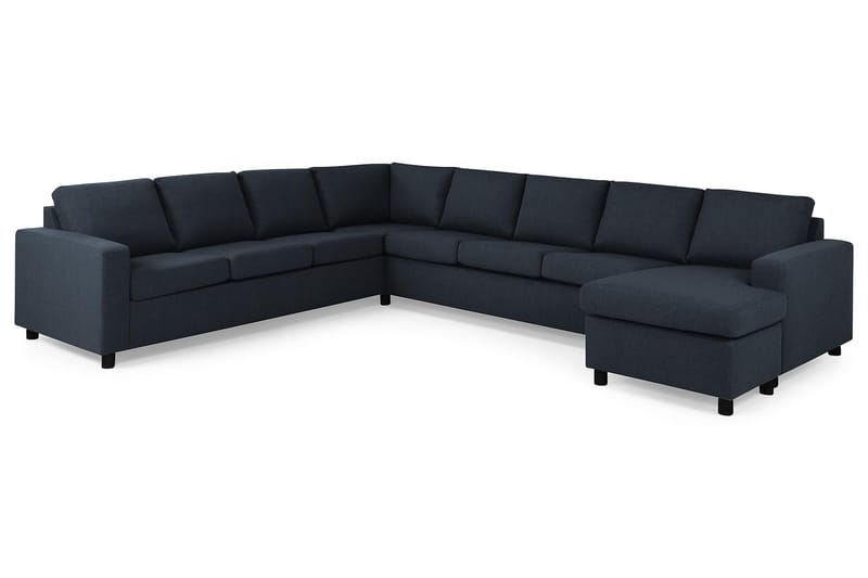 Crazy 7-sits Högervänd U-formad XX-Large Hörnsoffa med divan i Tyg - Blå - Möbler - Soffa - Hörnsoffa - Hörnsoffa med divan