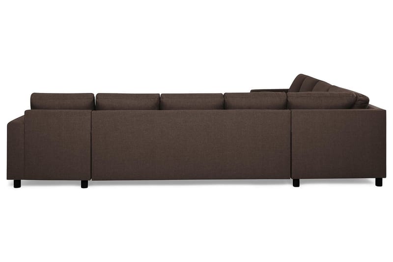 Crazy 7-sits Högervänd U-formad XX-Large Hörnsoffa med divan i Tyg - Brun - Möbler - Soffa - Hörnsoffa - Hörnsoffa med divan