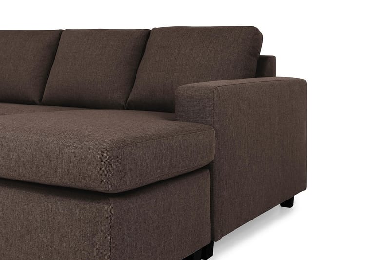 Crazy 7-sits Högervänd U-formad XX-Large Hörnsoffa med divan i Tyg - Brun - Möbler - Soffa - Hörnsoffa - Hörnsoffa med divan