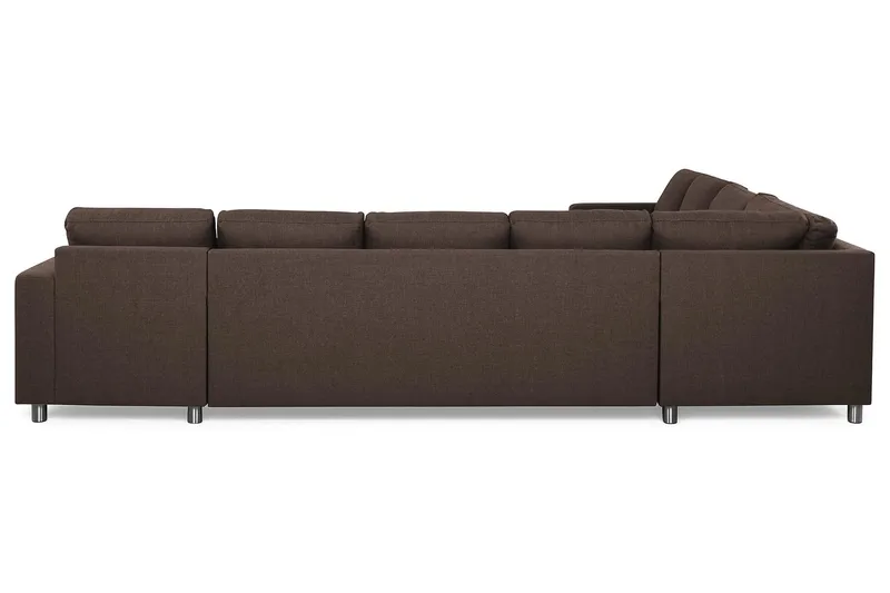 Crazy 7-sits Högervänd U-formad XX-Large Hörnsoffa med divan i Tyg - Brun - Möbler - Soffa - Hörnsoffa - Hörnsoffa med divan