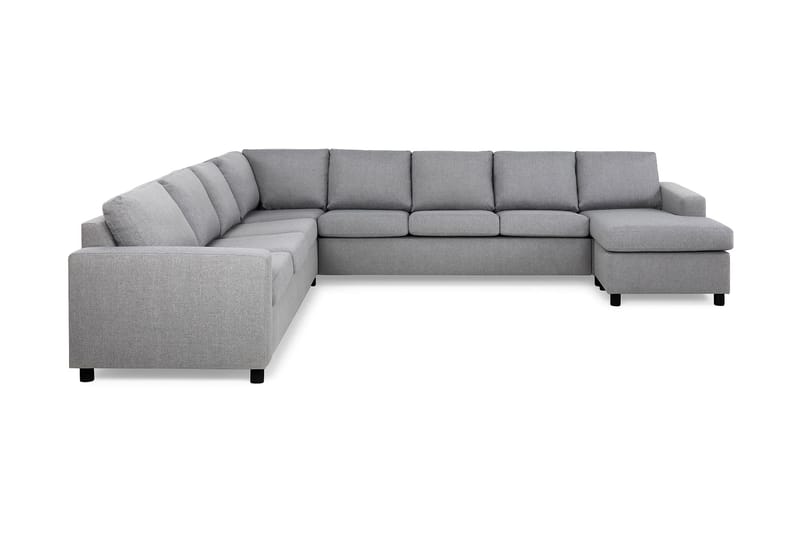 Crazy 7-sits Högervänd U-formad XX-Large Hörnsoffa med divan i Tyg - Grå - Möbler - Soffa - Hörnsoffa - Hörnsoffa med divan