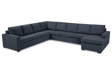 Crazy 7-sits Högervänd U-formad XX-Large Hörnsoffa med divan i Tyg - Mörkblå - Möbler - Soffa - Hörnsoffa - Hörnsoffa med divan