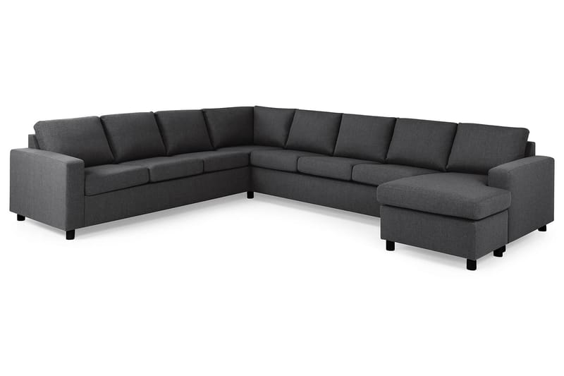 Crazy 7-sits Högervänd U-formad XX-Large Hörnsoffa med divan i Tyg - Mörkgrå - Möbler - Soffa - Hörnsoffa - Hörnsoffa med divan