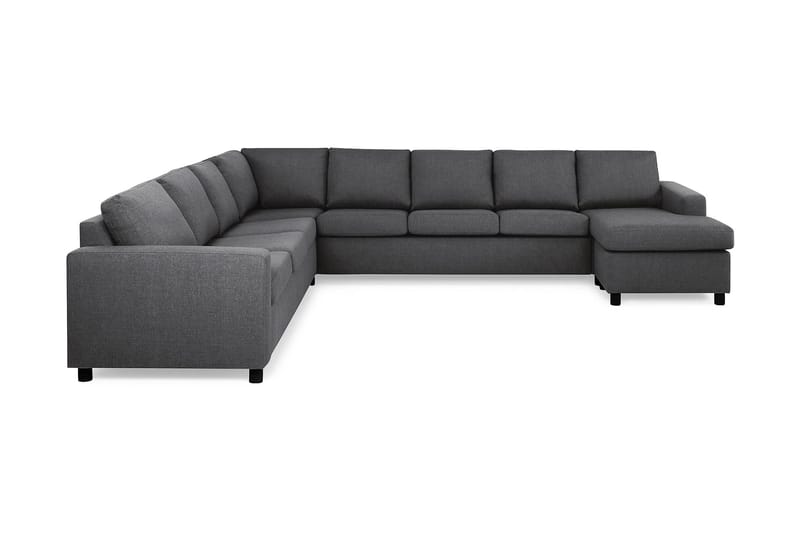 Crazy 7-sits Högervänd U-formad XX-Large Hörnsoffa med divan i Tyg - Mörkgrå - Möbler - Soffa - Hörnsoffa - Hörnsoffa med divan