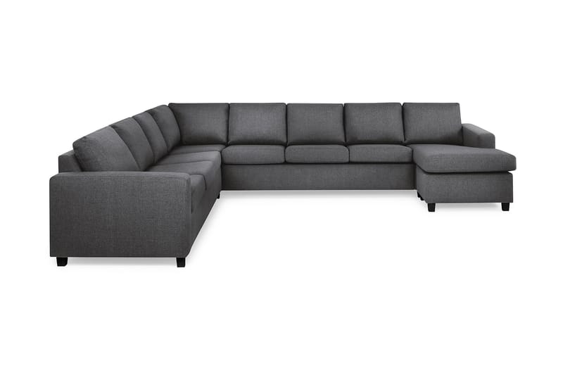 Crazy 7-sits Högervänd U-formad XX-Large Hörnsoffa med divan i Tyg - Mörkgrå - Möbler - Soffa - Hörnsoffa - Hörnsoffa med divan