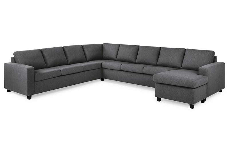 Crazy 7-sits Högervänd U-formad XX-Large Hörnsoffa med divan i Tyg - Mörkgrå - Möbler - Soffa - Hörnsoffa - Hörnsoffa med divan
