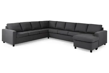 Crazy 7-sits Högervänd U-formad XX-Large Hörnsoffa med divan i Tyg - Mörkgrå - Möbler - Soffa - Hörnsoffa - Hörnsoffa med divan