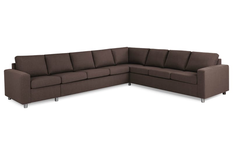 Crazy 7-sits Vändbar L-formad XX-Large Hörnsoffa i Tyg - Brun - Möbler - Soffa - Hörnsoffa
