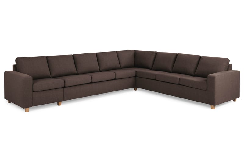 Crazy 7-sits Vändbar L-formad XX-Large Hörnsoffa i Tyg - Brun - Möbler - Soffa - Hörnsoffa