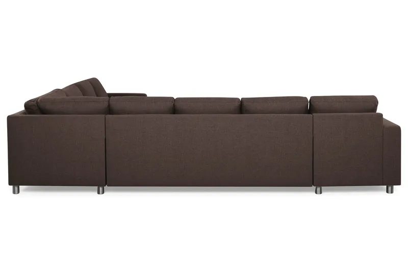 Crazy 7-sits Vändbar L-formad XX-Large Hörnsoffa i Tyg - Brun - Möbler - Soffa - Hörnsoffa