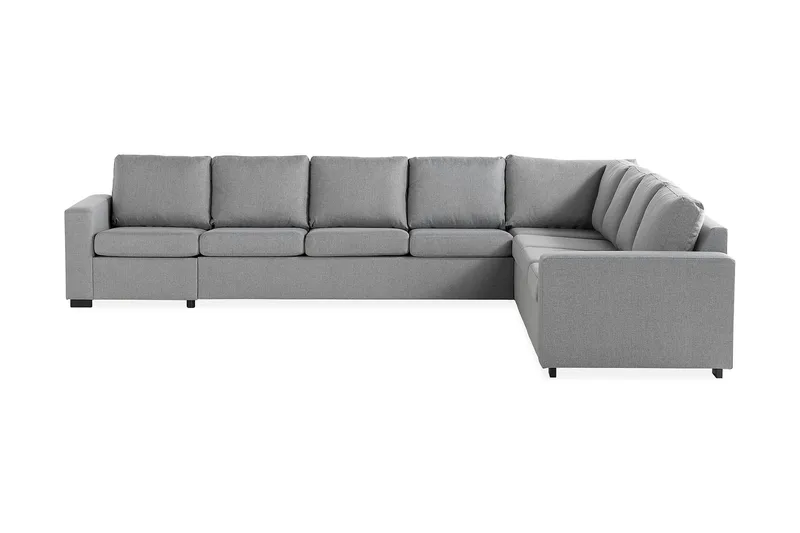 Crazy 7-sits Vändbar L-formad XX-Large Hörnsoffa i Tyg - Grå - Möbler - Soffa - Hörnsoffa