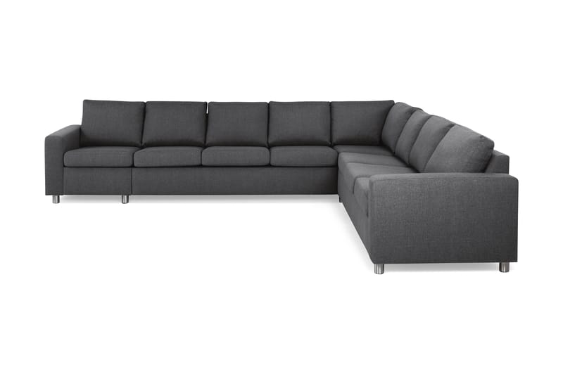 Crazy 7-sits Vändbar L-formad XX-Large Hörnsoffa i Tyg - Mörkgrå - Möbler - Soffa - Hörnsoffa