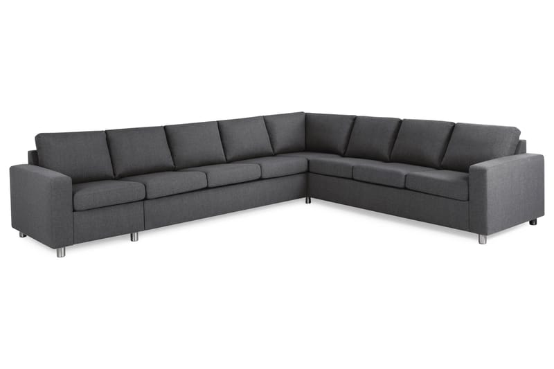 Crazy 7-sits Vändbar L-formad XX-Large Hörnsoffa i Tyg - Mörkgrå - Möbler - Soffa - Hörnsoffa