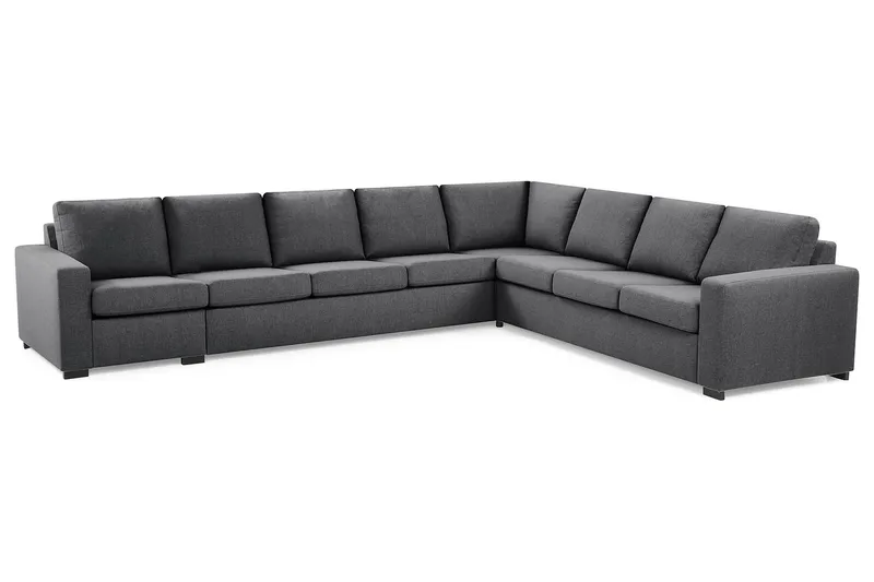 Crazy 7-sits Vändbar L-formad XX-Large Hörnsoffa i Tyg - Mörkgrå - Möbler - Soffa - Hörnsoffa