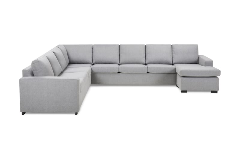 Crazy 7-sits Vändbar U-formad XX-Large Hörnsoffa med divan i Tyg - Grå - Möbler - Soffa - Hörnsoffa - Hörnsoffa med divan