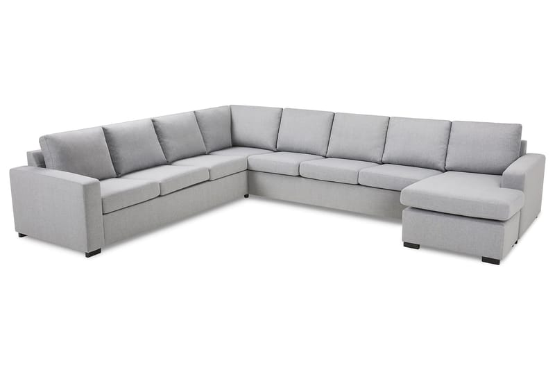 Crazy 7-sits Vändbar U-formad XX-Large Hörnsoffa med divan i Tyg - Grå - Möbler - Soffa - Hörnsoffa - Hörnsoffa med divan