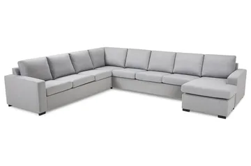 Crazy 7-sits Vändbar U-formad XX-Large Hörnsoffa med divan i Tyg - Grå - Möbler - Soffa - Hörnsoffa - Hörnsoffa med divan