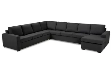 Crazy 7-sits Vändbar U-formad XX-Large Hörnsoffa med divan i Tyg - Mörkgrå - Möbler - Soffa - Hörnsoffa - Hörnsoffa med divan