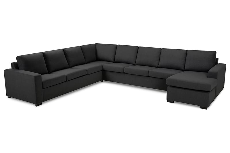 Crazy 7-sits Vändbar U-formad XX-Large Hörnsoffa med divan i Tyg - Mörkgrå - Möbler - Soffa - Hörnsoffa - Hörnsoffa med divan