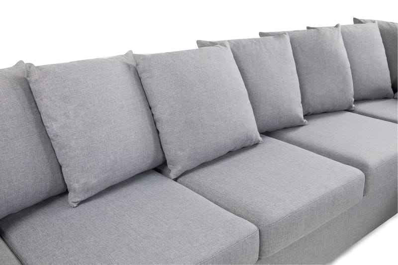 Crazy 7-sits Vänstervänd U-formad XX-Large Hörnsoffa med divan i Tyg - Grå - Möbler - Soffa - Hörnsoffa - Hörnsoffa med divan