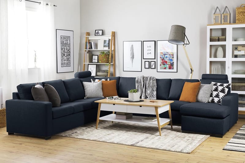 Crazy Hörnsoffa XXL med Divan Höger - Mörkblå - Möbler - Soffa - Hörnsoffa - Hörnsoffa med divan