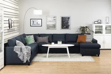 Crazy Hörnsoffa XXL med Divan Höger - Mörkblå - Möbler - Soffa - Hörnsoffa - Hörnsoffa med divan