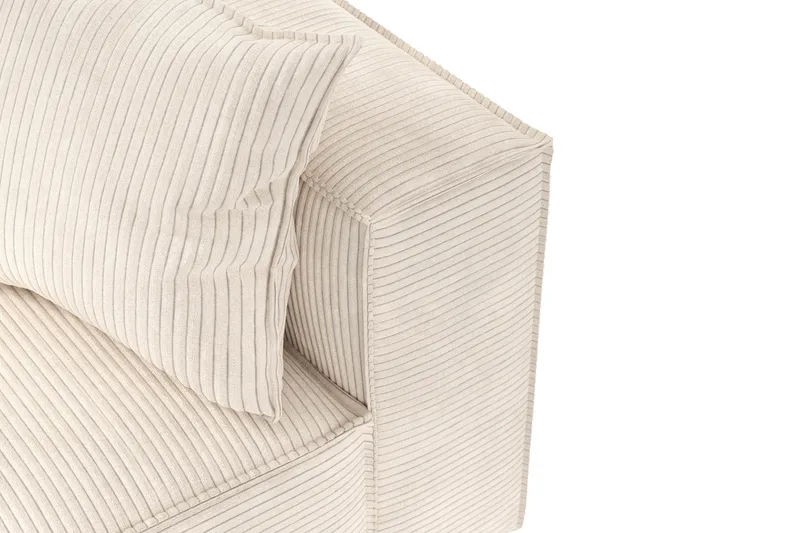 Cubo 5-sits L-formad Djup Modulhörnsoffa i Manchester - Beige - Möbler - Soffa - Hörnsoffa