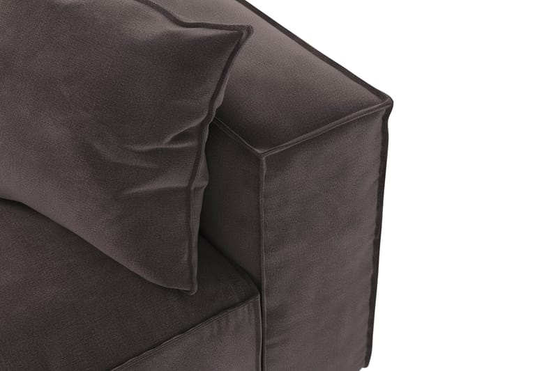 Cubo 5-sits L-formad Djup Modulhörnsoffa i Sammet - Mörkgrå - Möbler - Soffa - Hörnsoffa
